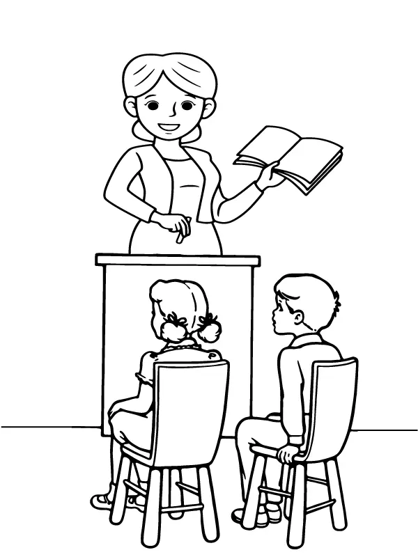 Teachers Day Coloring Pages 2