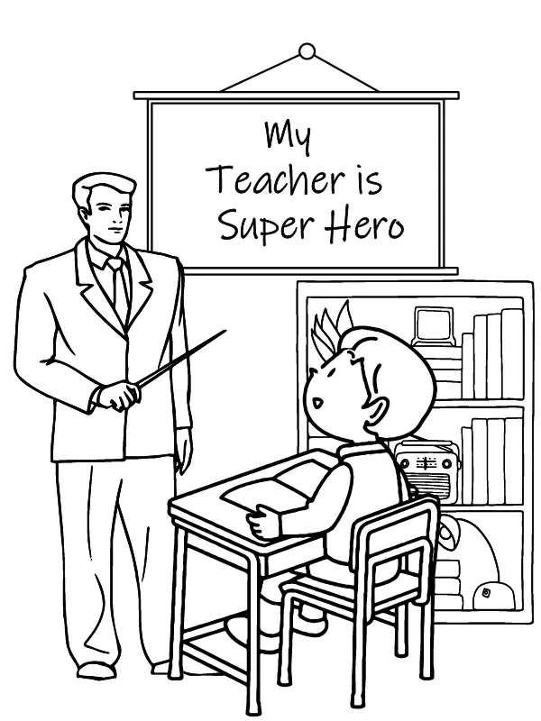 Teachers Day Coloring Pages 5
