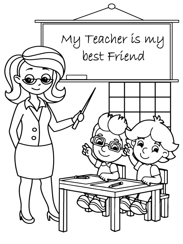 Teachers Day Coloring Pages 6