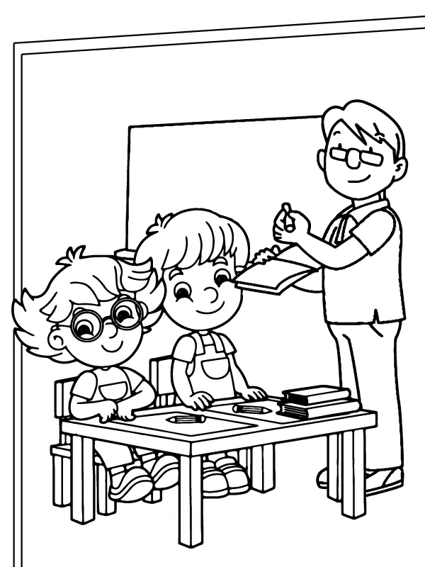 Teachers Day Coloring Pages 7