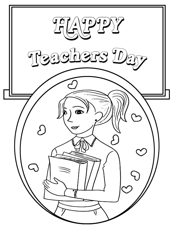 Teachers Day Coloring Pages 8