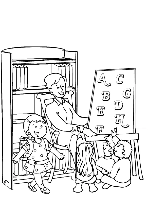 Teachers Day Coloring Pages 9