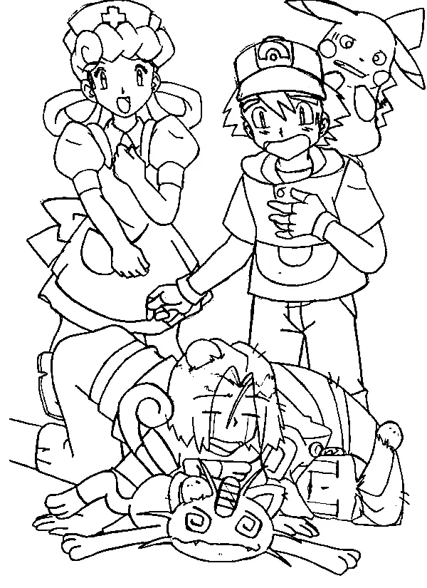 Desenhos de Equipe Rocket Para Colorir 8