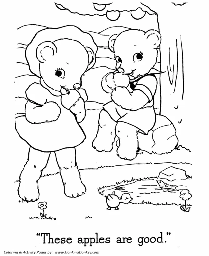 Teddy Picnic Coloring Pages 20