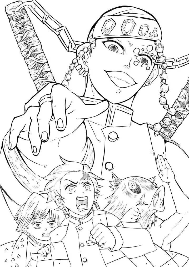 Tengen Uzui Para Colorear 24