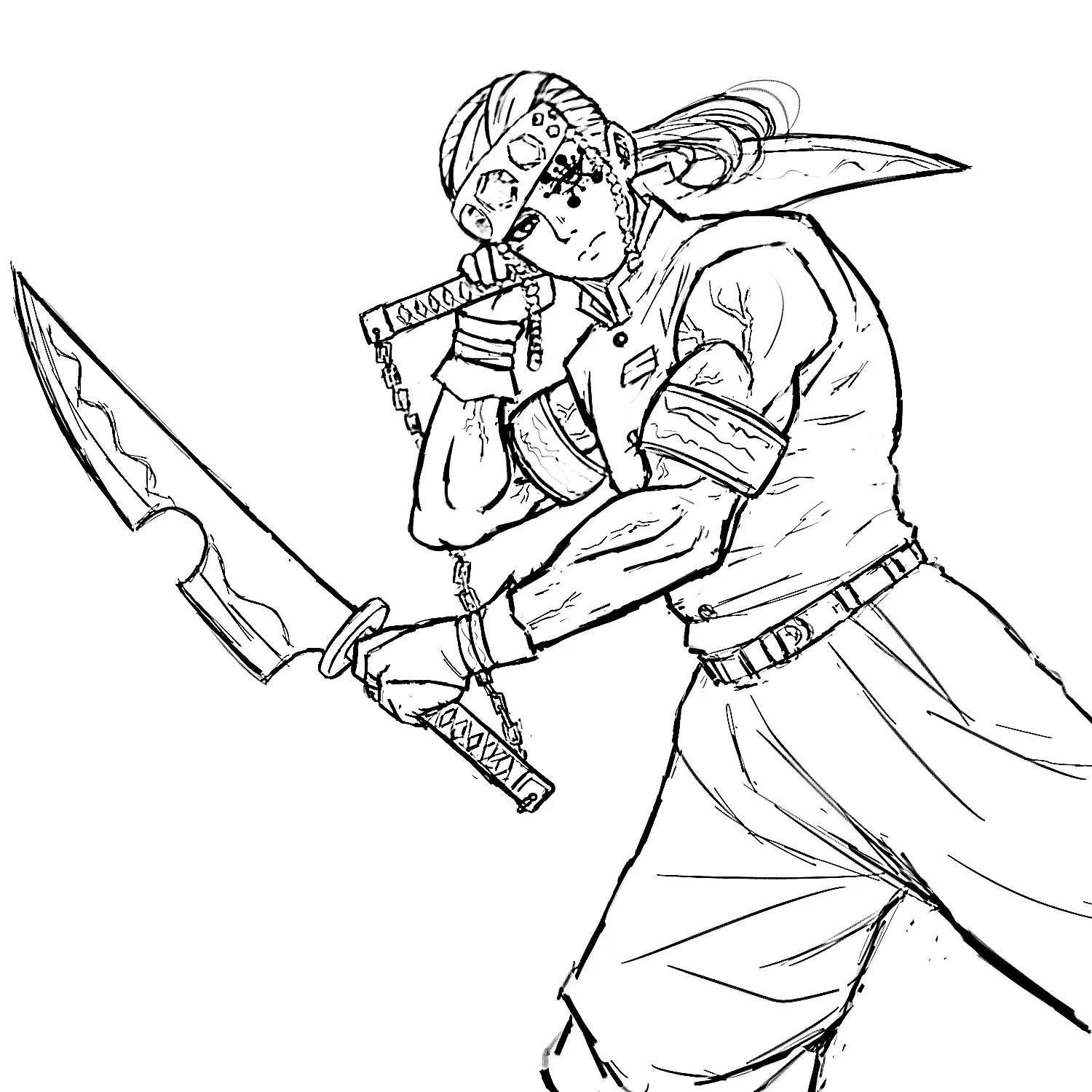 Tengen Uzui Para Colorear 28