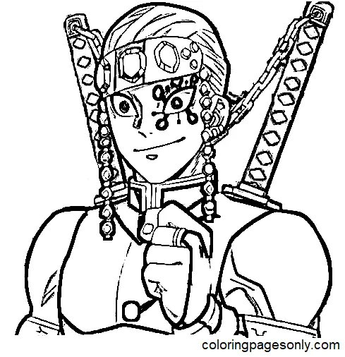 Tengen Uzui Para Colorear 31