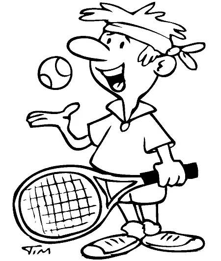 Tennis Coloring Pages 7