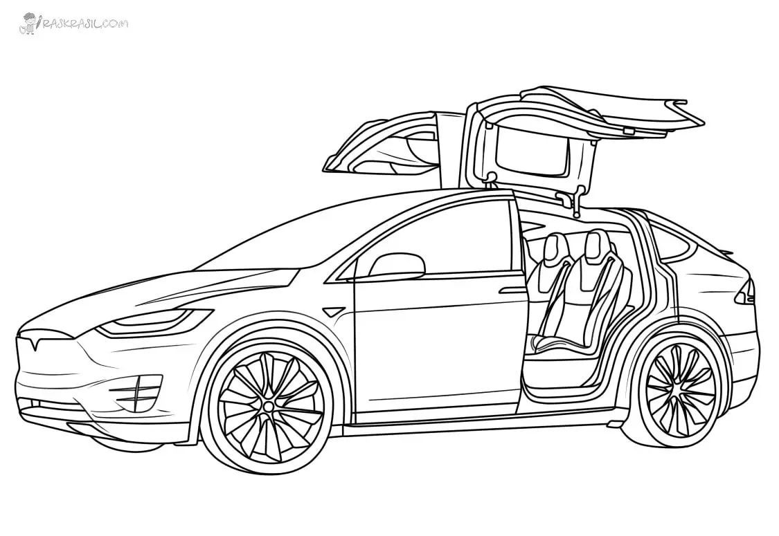 Tesla Ausmalbilder 2