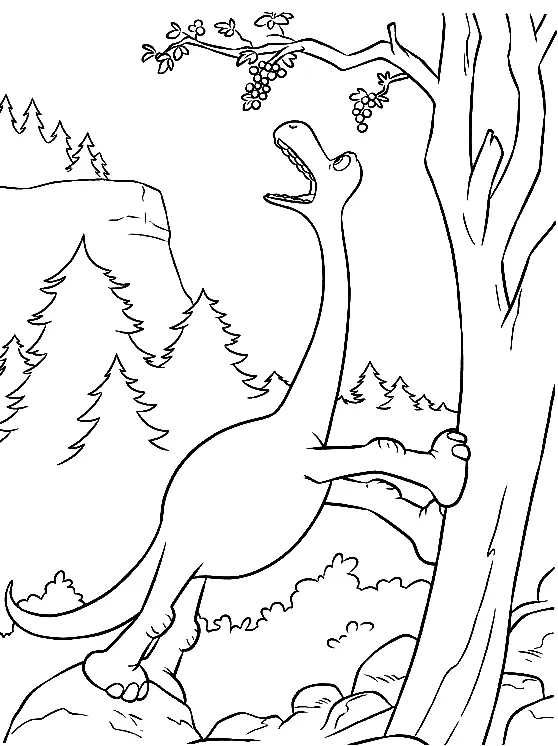 El Buen Dinosaurio Para Colorear