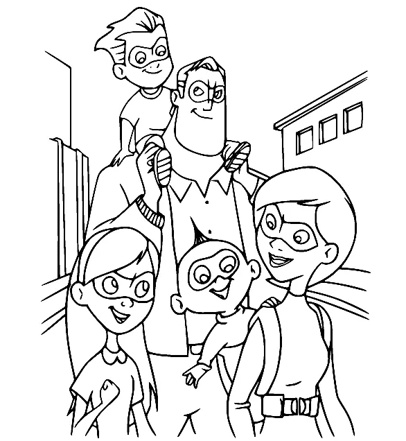 Los Increibles Para Colorear 21