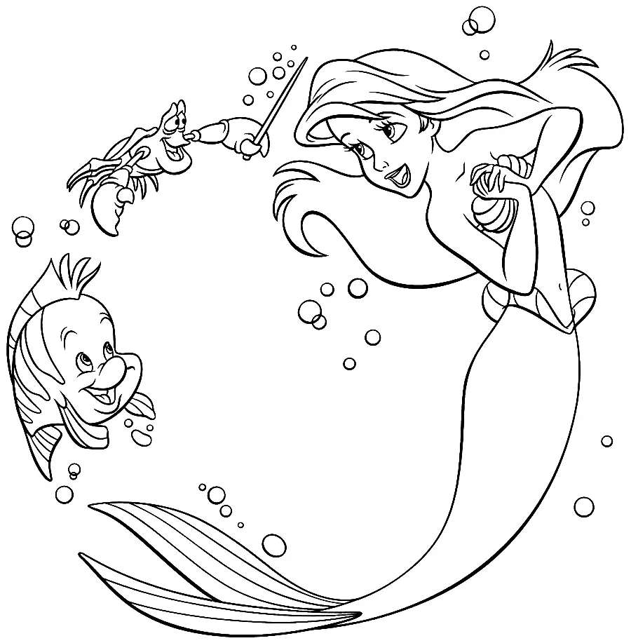 The Little Mermaid Coloring Pages 17