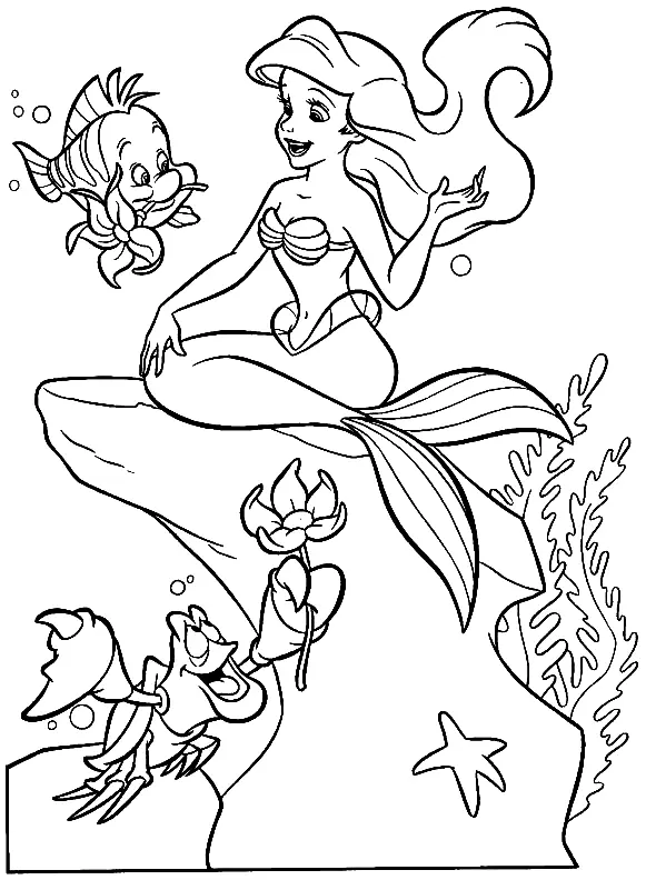 The Little Mermaid Coloring Pages 34