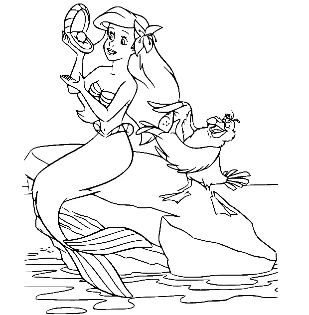The Little Mermaid Coloring Pages 61