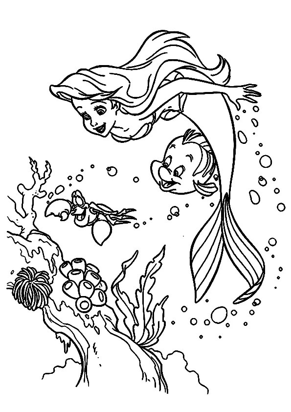The Little Mermaid Coloring Pages 62