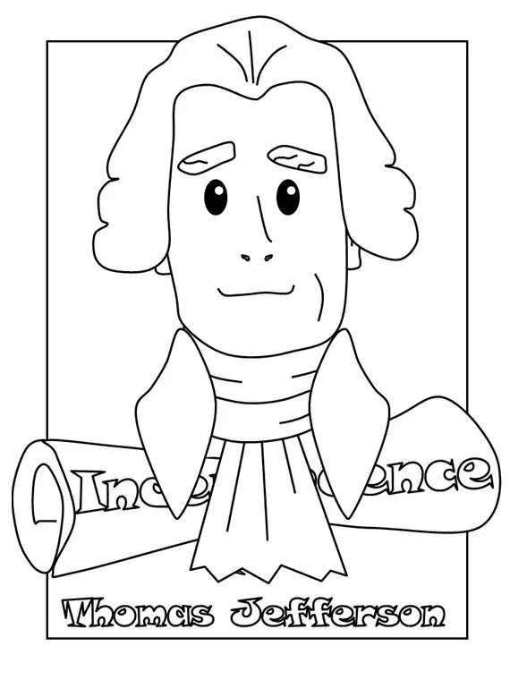 Thomas Jefferson Para Colorear 15