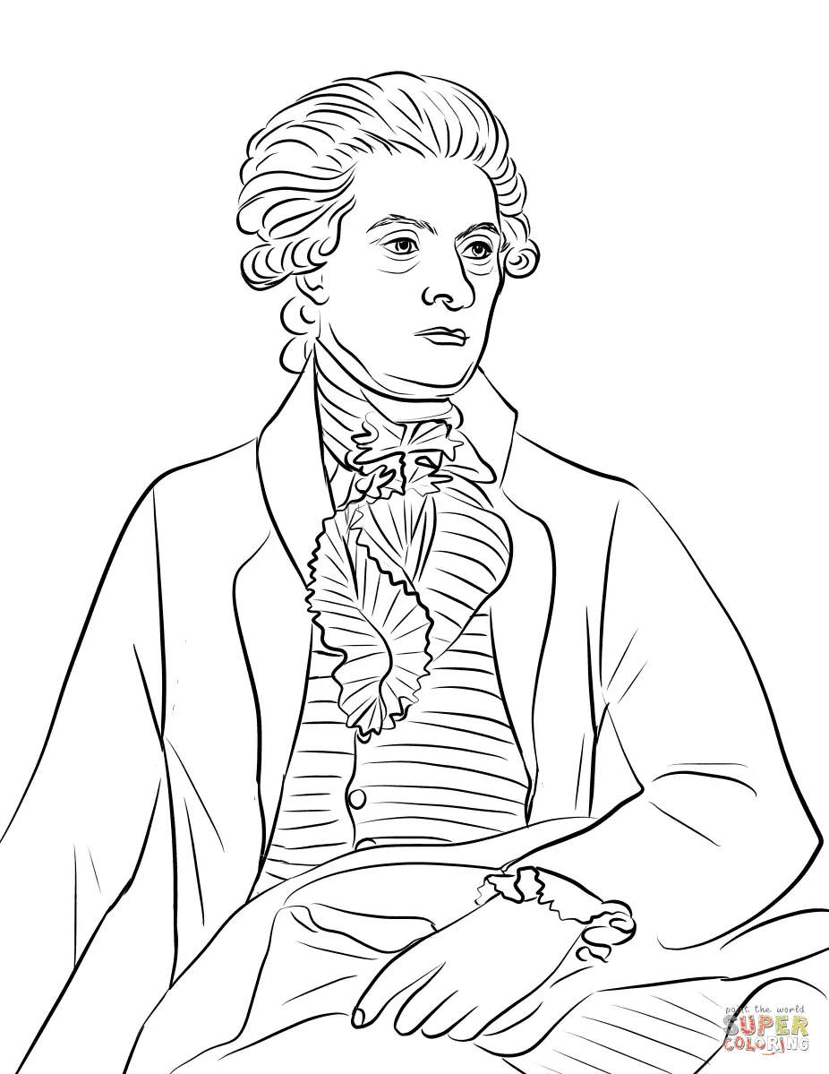 Thomas Jefferson Para Colorear 18