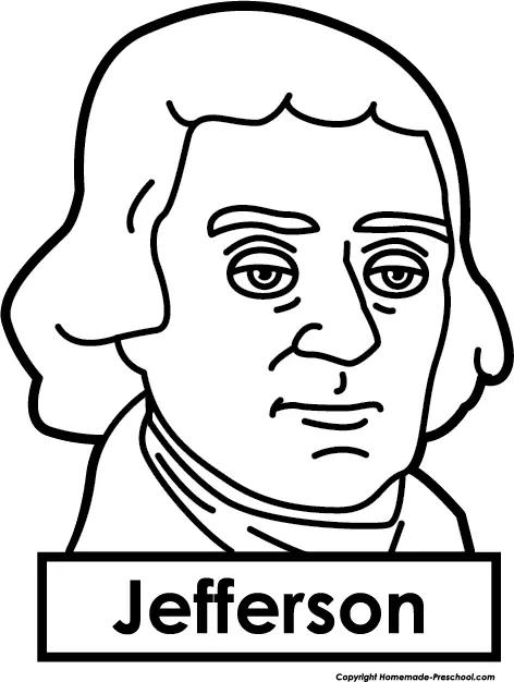 Thomas Jefferson Para Colorear 7