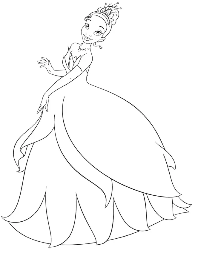 Tiana Para Colorear 10