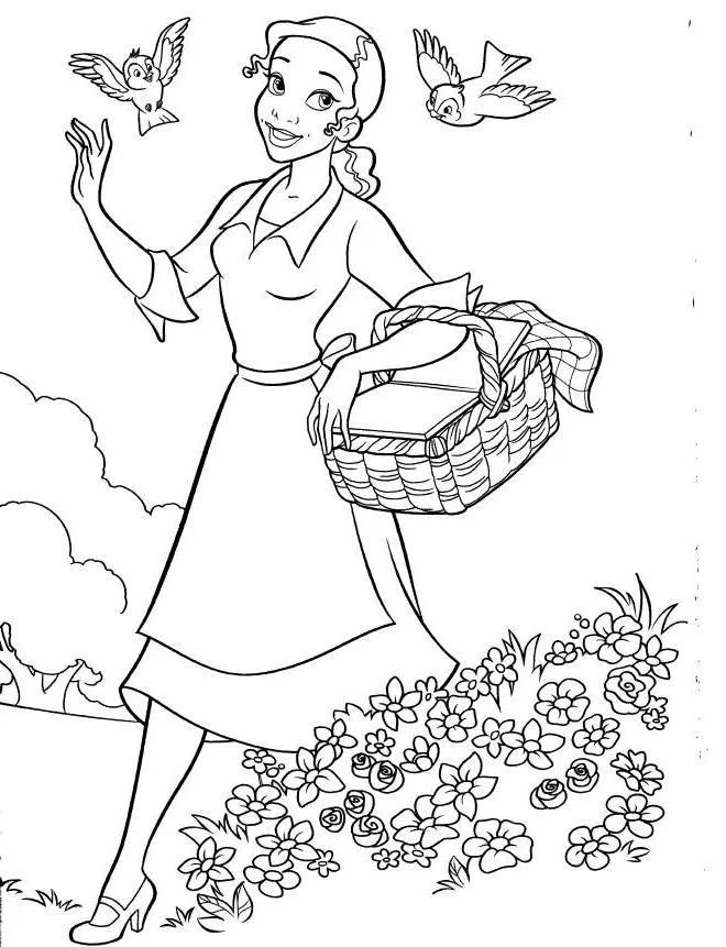 Tiana Para Colorear 11