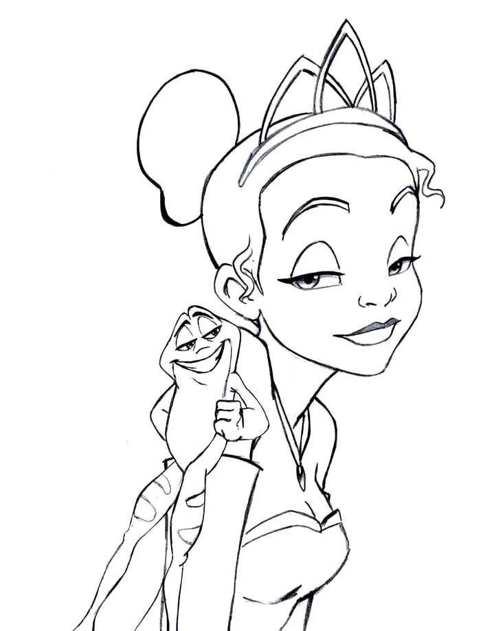 Tiana Para Colorear 13