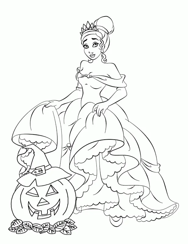 Tiana Para Colorear 16
