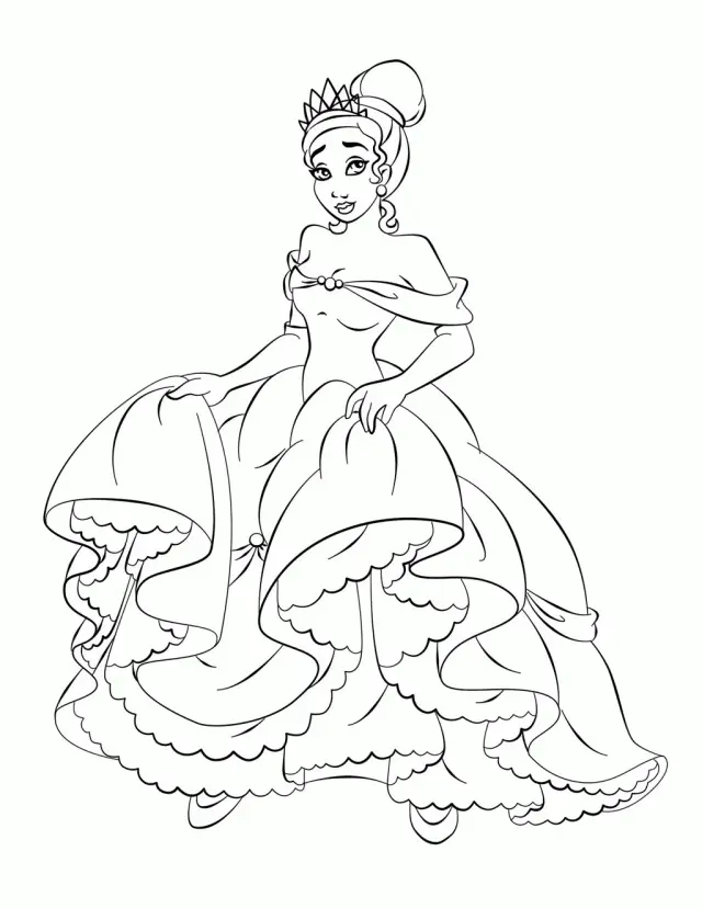 Tiana Para Colorear 21