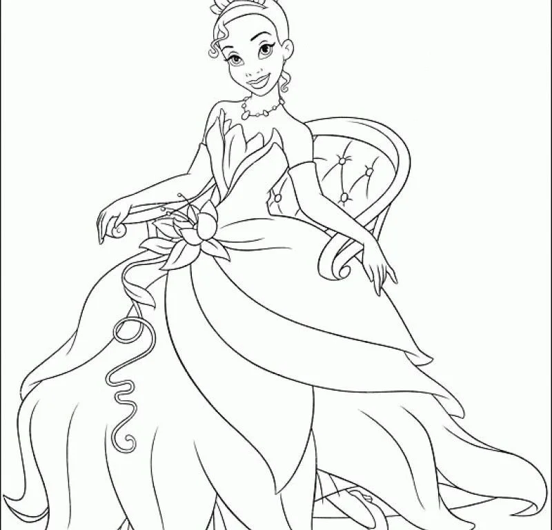 Tiana Para Colorear