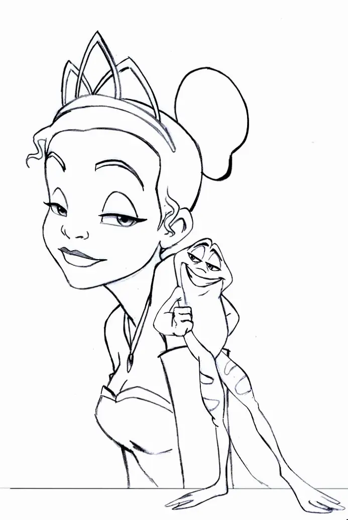 Tiana Para Colorear 8