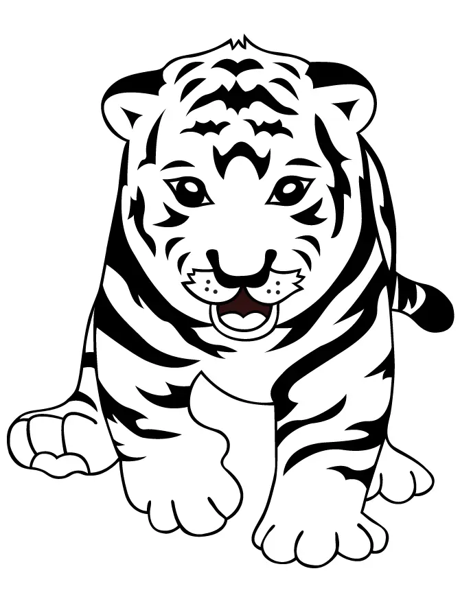 Tiger Coloring Pages 45