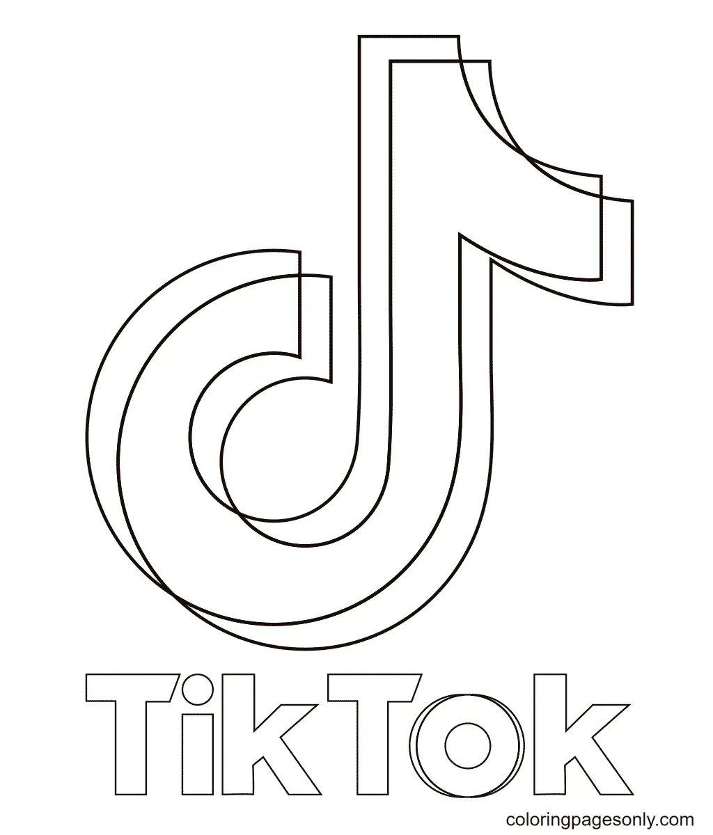 TikTok Coloring Pages 1