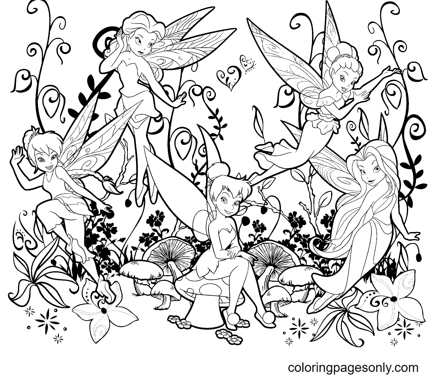Tinkerbell Coloring Pages 8