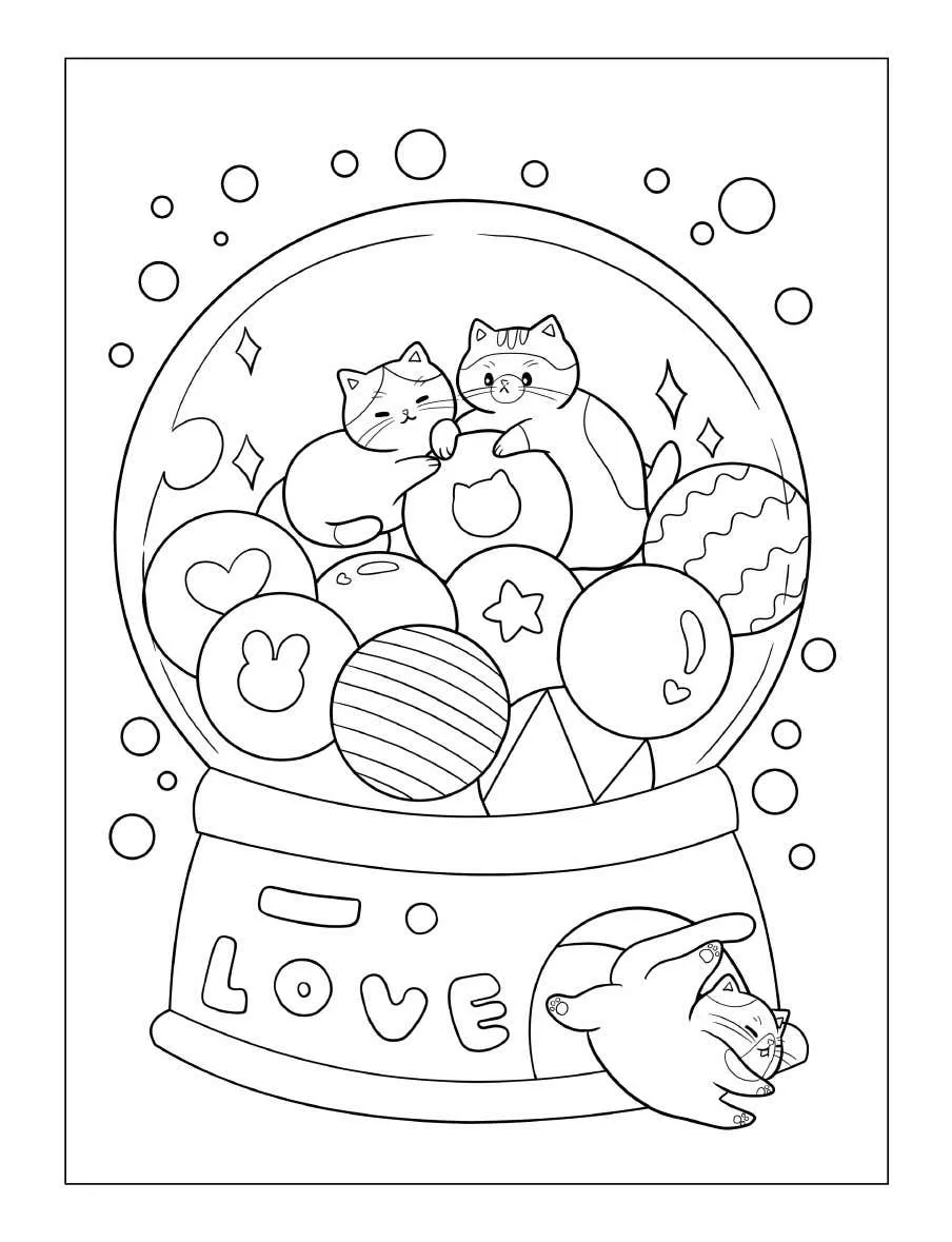 Tiny Cats Coloring Pages 15