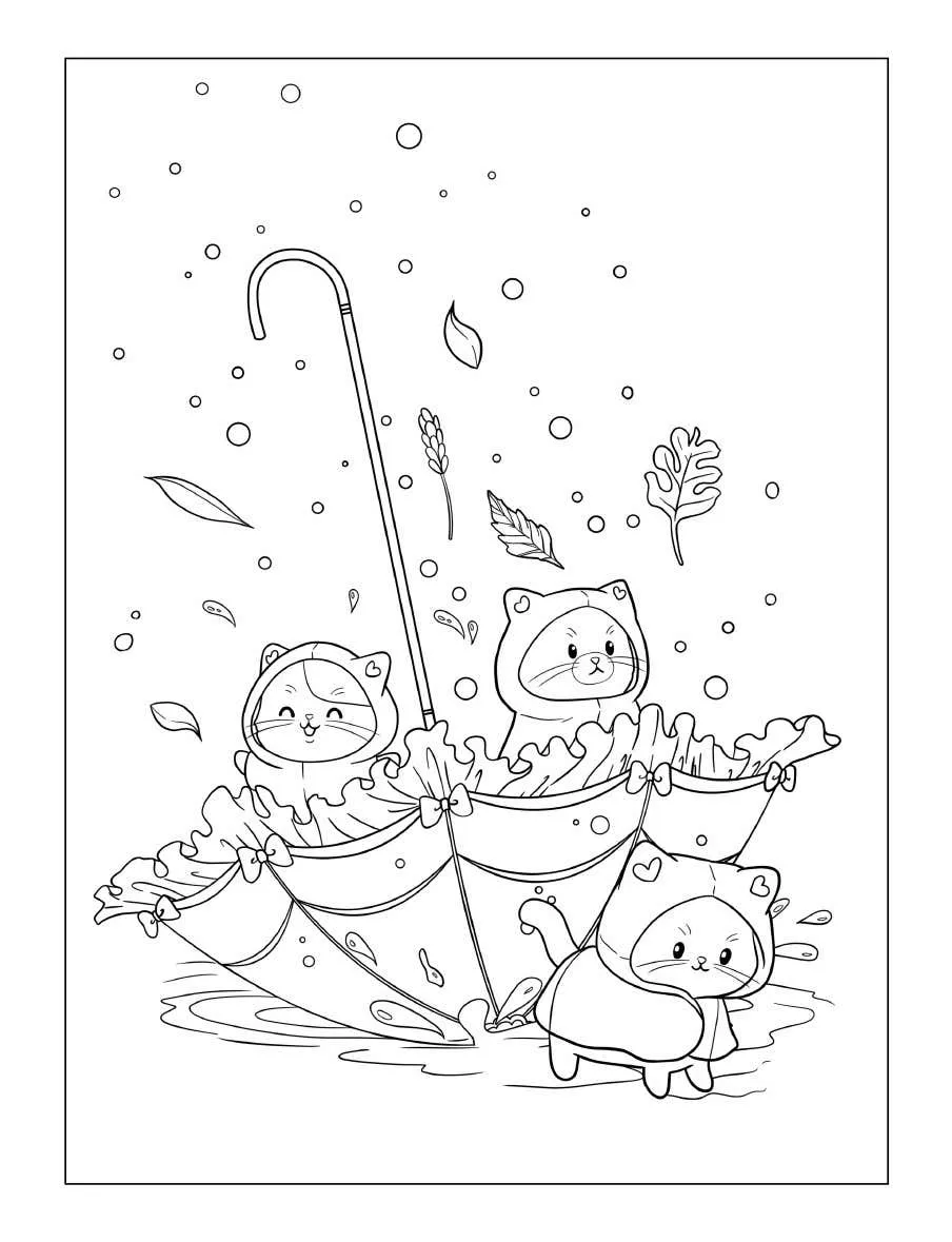Tiny Cats Coloring Pages 2