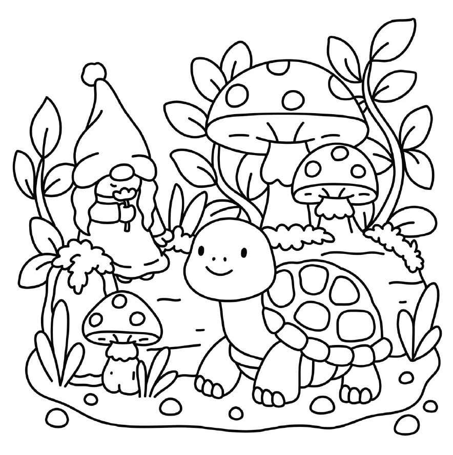 Digitale Ausmalbilder Kleine Garten 29