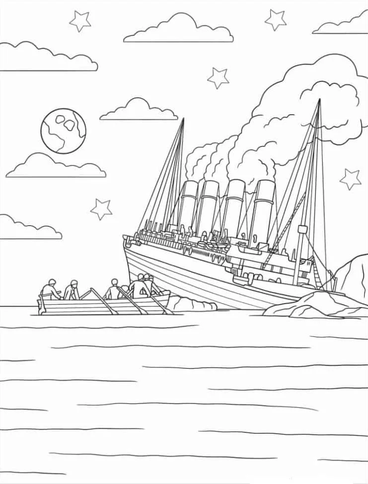 Titanic Coloring Pages 16