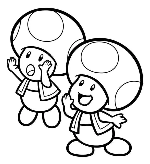 Toad Mario Coloring Pages 15