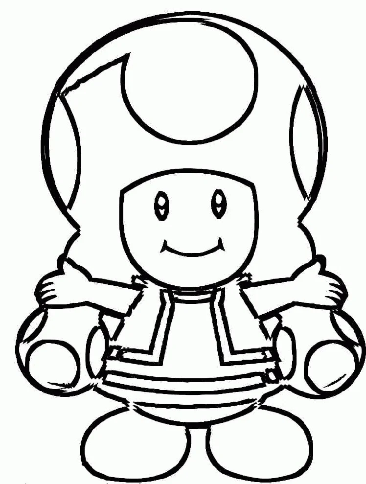 Toad Mario Coloring Pages 24