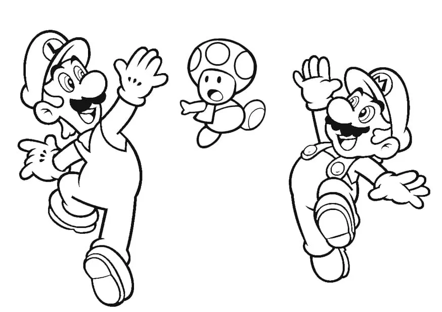 Toad Mario Coloring Pages 44
