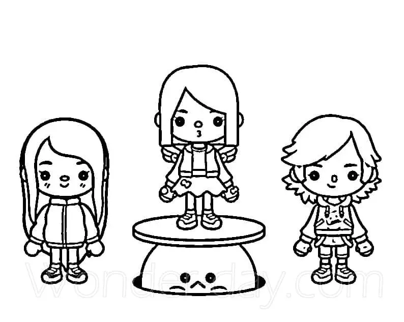 Desenhos de Toca Boca Para Colorir 1