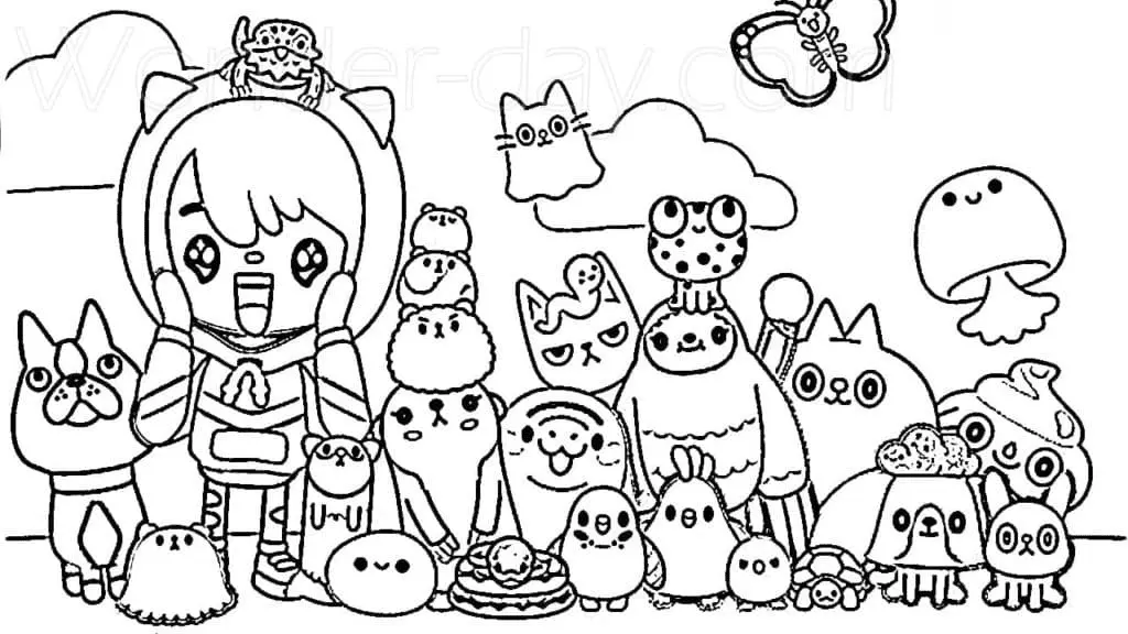 Desenhos de Toca Boca Para Colorir 11