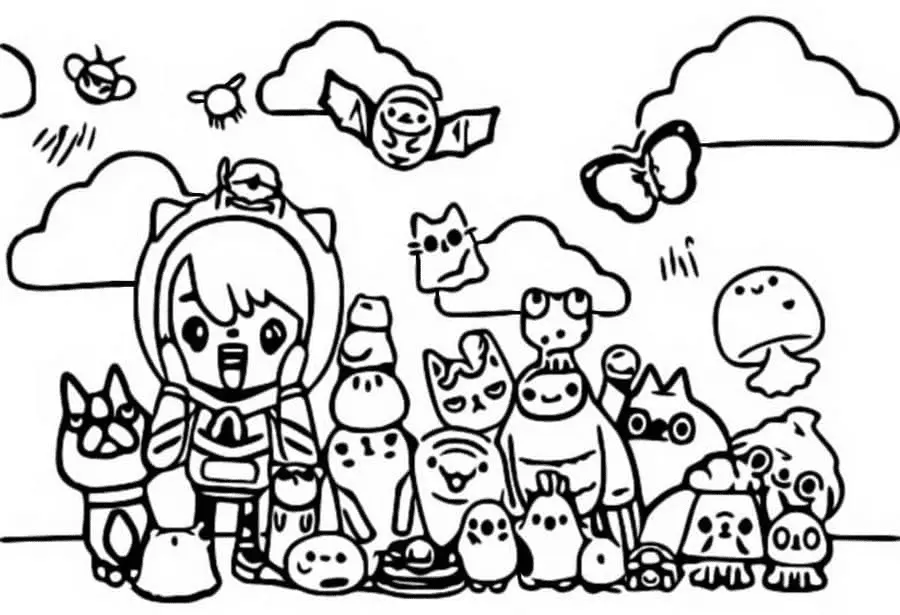 Desenhos de Toca Boca Para Colorir 16