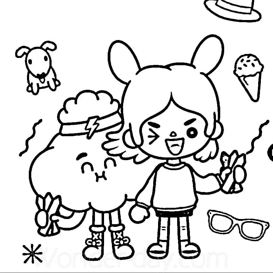 Desenhos de Toca Boca Para Colorir 21