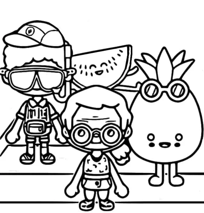 Desenhos de Toca Boca Para Colorir 23