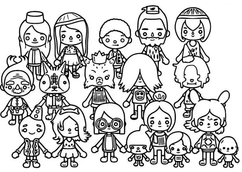 Desenhos de Toca Boca Para Colorir 4
