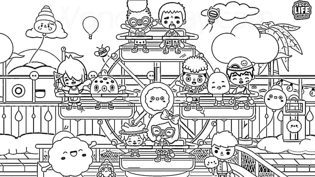 Desenhos de Toca Boca Para Colorir 5
