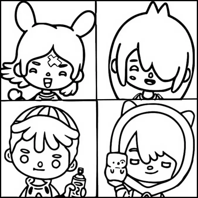 Desenhos de Toca Boca Para Colorir 8