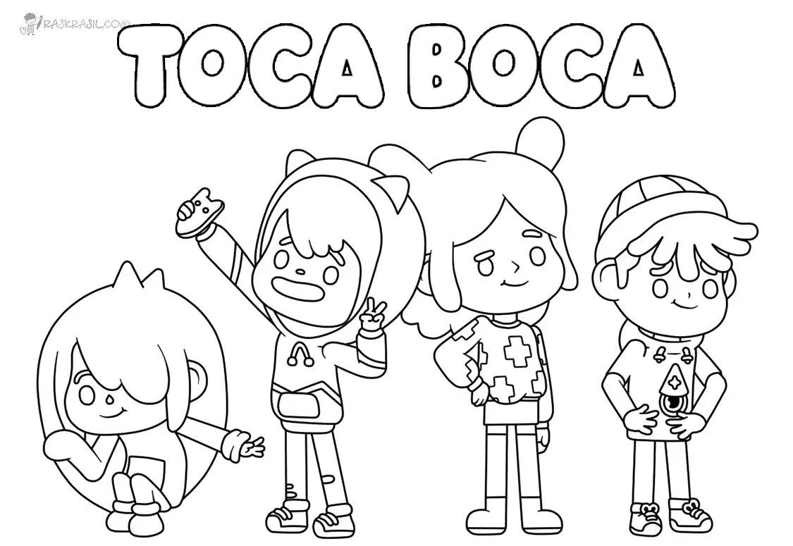Desenhos de Toca Boca Para Colorir 9