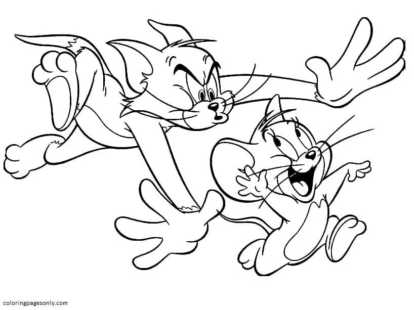 Tom Y Jerry Para Colorear 1