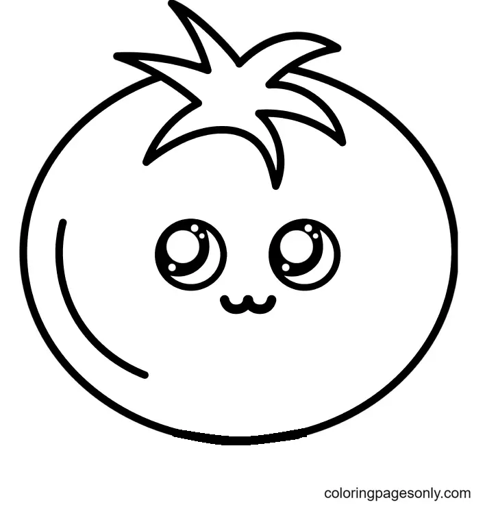 Desenhos de Tomate Para Colorir 1